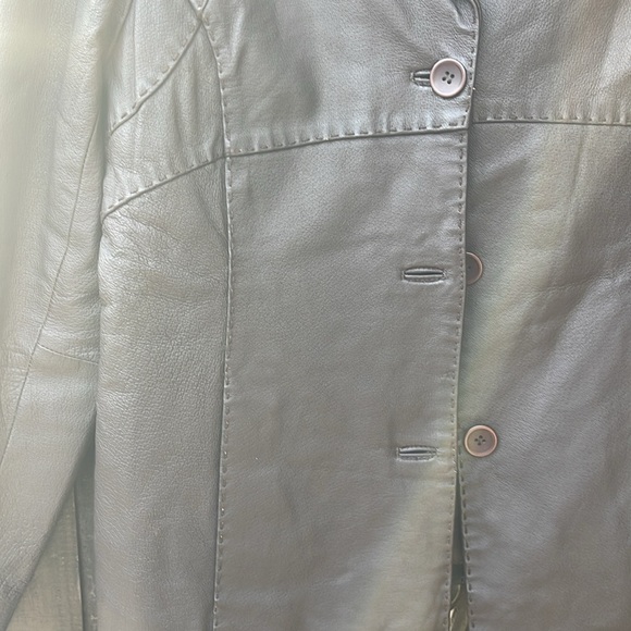Studio M Brown Leather Vintage Jacket size M - Picture 2 of 10